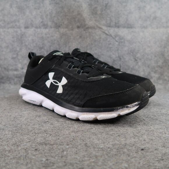 Under Armour Shoes Mens 11.5 Athletic Trainer Charged Assert Running Black White - Picture 1 of 16